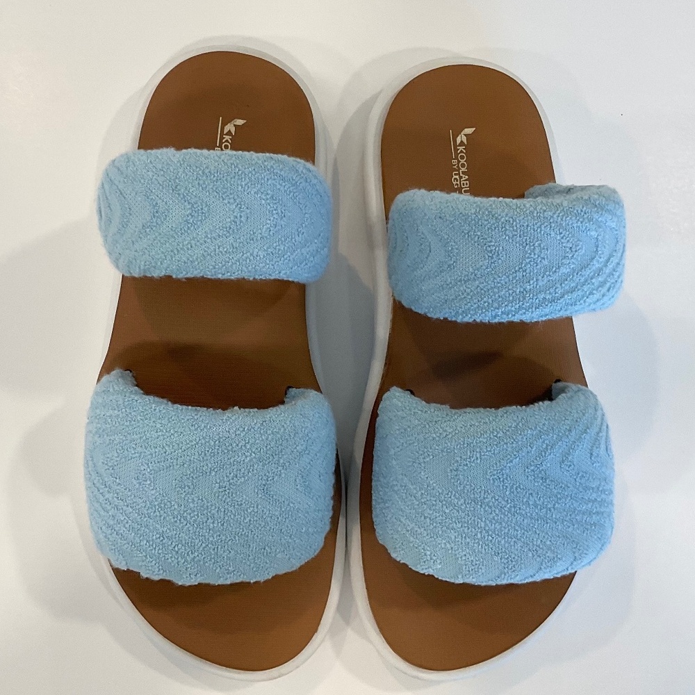 KOOLABURRA by UGG Alane Terry Slide Sandal Blue Size 9
